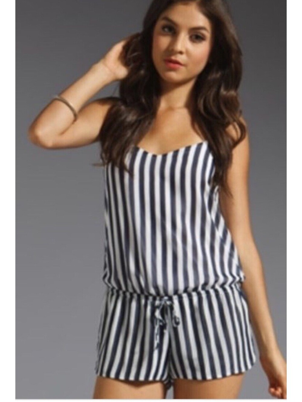 Show Me Your Mumu Ryder Romper NWT L Large Striped